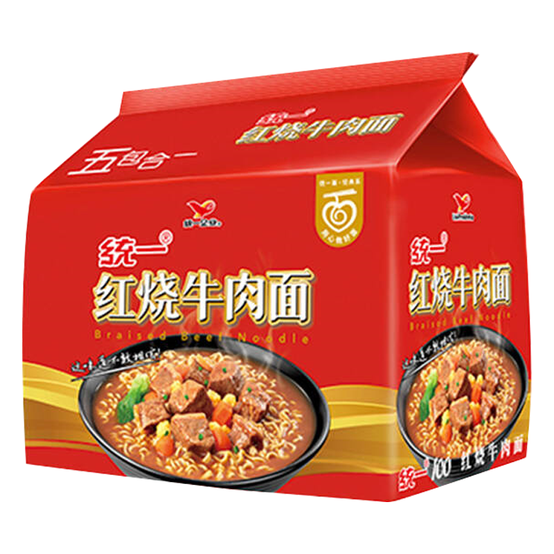 统一 方便面 红烧牛肉味 103克*5袋/包