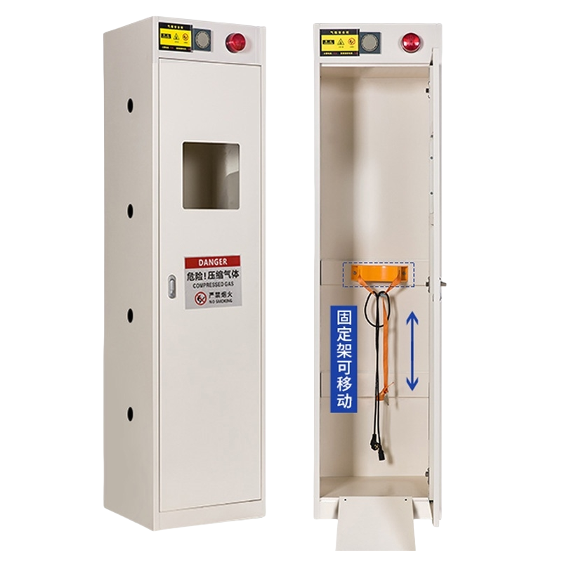 伟樽气瓶柜白色单瓶一代报警器500*450*1900mm台