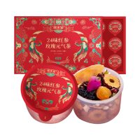 固本堂二十四味红参玫瑰元气茶250克