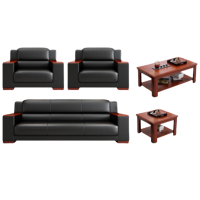 悦兴诚办公沙发206*84*93cm(1+1+3+茶几+边几)套