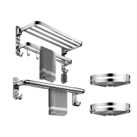 宜掌柜不锈钢毛巾架 三件套套