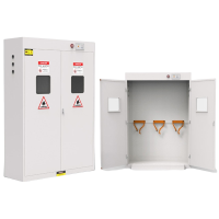 伟樽防爆气瓶柜白色三瓶二代报警器1200*450*1900mm台