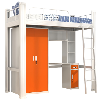 珂洋 上床下桌 1米(橘白套色) 套