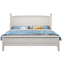 演发 实木床+床头柜 1.35米 套