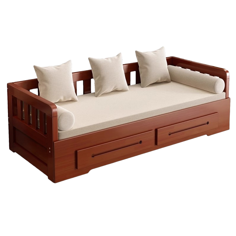 豫龙都实木沙发床1.5m张