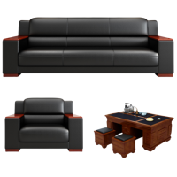 悦兴诚会客沙发206*84*93cm(1+3+茶几)套