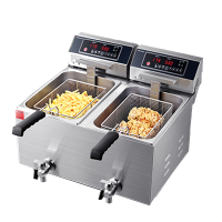 德玛仕DEMASHI 电炸炉商用 小吃油炸锅商用油炸机油条机薯条机电炸锅油炸炉炸串机L-102P