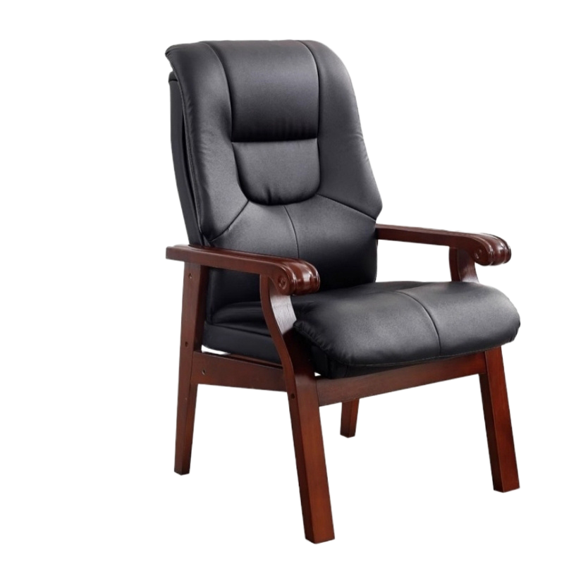 曌梵会议椅皮质把