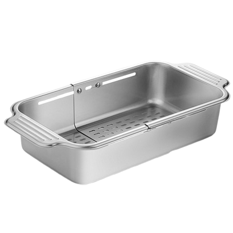 可伸缩沥水篮厨房单水槽沥水架加厚大洗菜盆滤水架家用