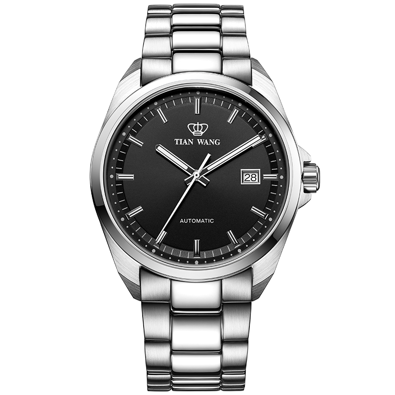 [热卖推荐]天王表(TIANWANG)手表 山河系列钢带机械表商务男士手表钟表5976