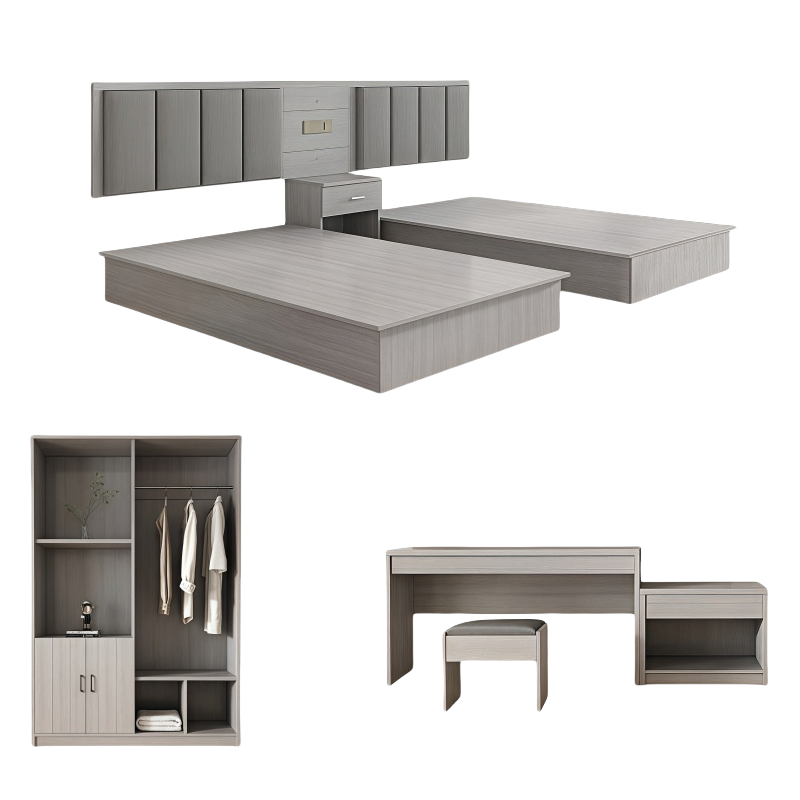 豫龙都床+桌+柜1.2m套