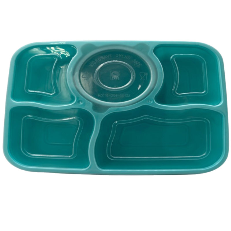 [疆不凡]一次性五格餐盒1400mlJX-88075 100个 箱