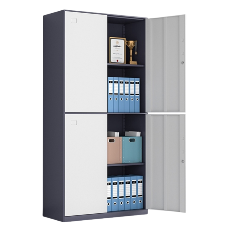 伟樽铁皮文件柜灰套白通双节900*400*1850mm台