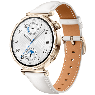 华为/HUAWEI WATCH GT5(41mm)珍珠白 复合素皮表带 智能手表 蓝牙电话 腕上微信 健康监测 100+运动模式 5ATM防水 音乐播放 NFC公交门禁 无线充电