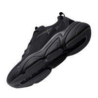 回力(Warrior)男鞋夏季透气厚底增高鞋子男黑色休闲运动情侣老爹鞋