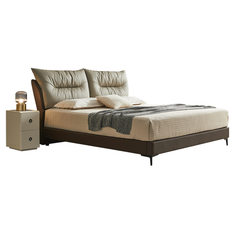 慕思旗舰店床轻奢现代真皮床主卧高端大气主卧床双人大床流光 BCW1-105