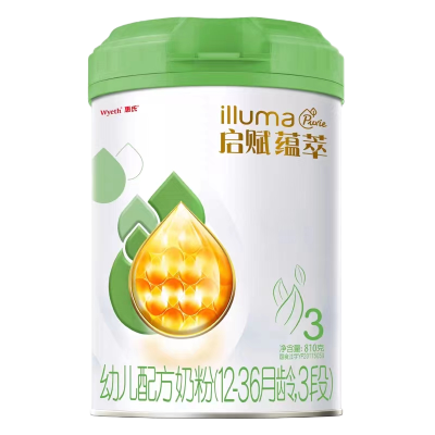 惠氏启赋有机蕴萃3段810克*6罐婴幼儿配方奶粉(12-36个月)惠氏启赋3段