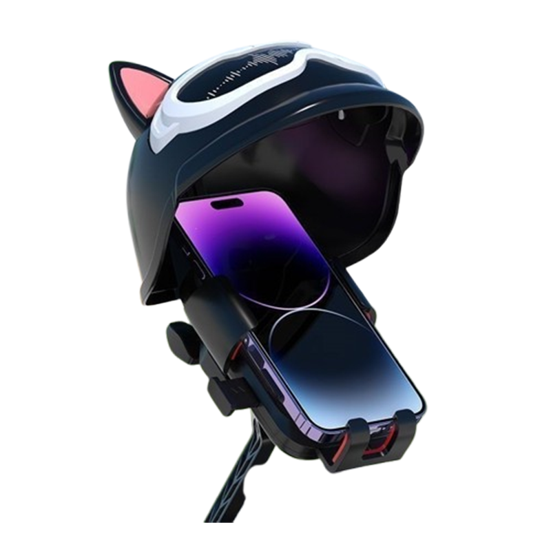 电动车手机支架导航架外卖骑手摩托自行车小头盔遮阳挡雨固定