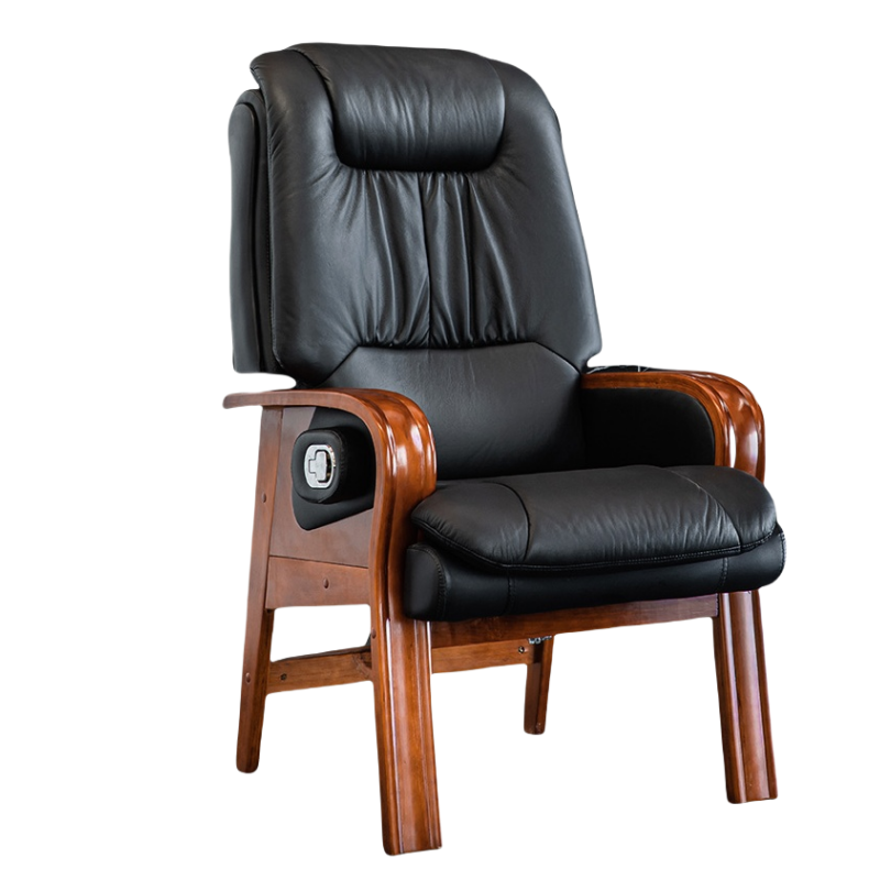 怡卓欧老板椅实木脚把