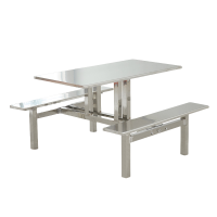 铭思达不锈钢食堂餐桌四人位套