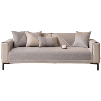 昕蓝梦 棉麻纯色四季通用沙发垫 90*180cm 块