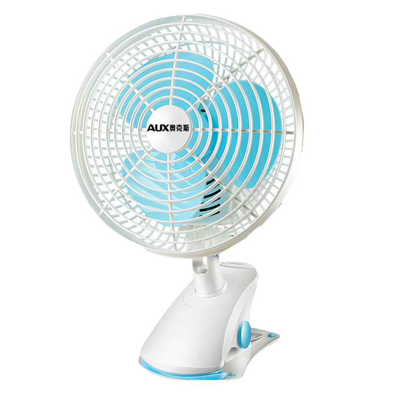 奥克斯(AUX)电风扇台式家用夹扇学生宿舍台扇床上摇头小电扇小风扇 摇头款一机三用2米遥控定时延长线