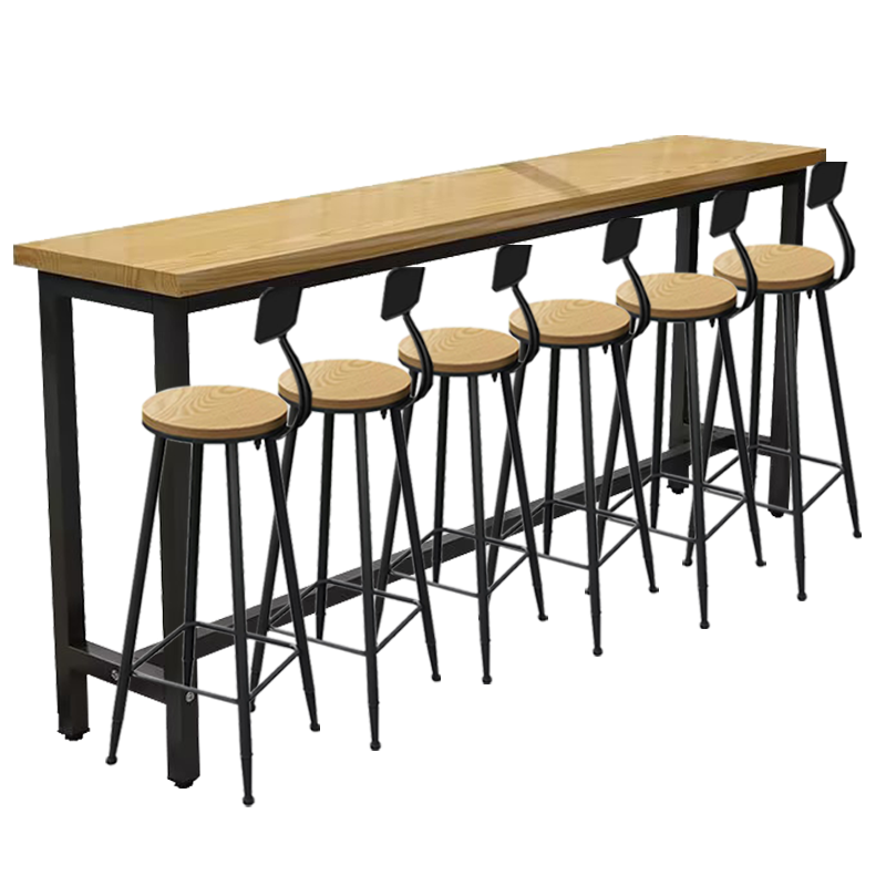 筑亮 吧台桌椅 320*40*105cm+6椅 套