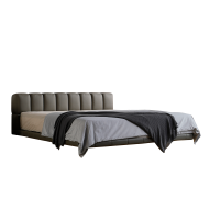 慕思官方旗舰店奶油风皮床泡芙床现代简约悬浮床米白色轻奢软包悬浮床 BCW1-116/BCW1-116-K