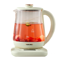 奥克斯(AUX)养生壶多功能家用煮茶壶小型办公室烧水壶保温煮花茶壶 珍珠白11段精准控温