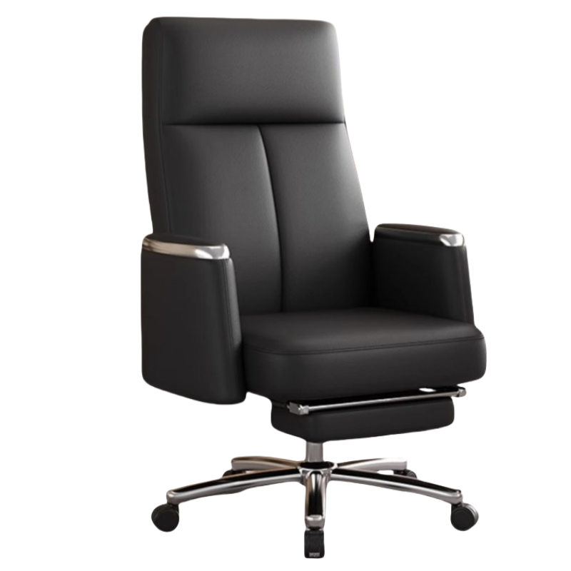 铭思达老板椅牛皮把