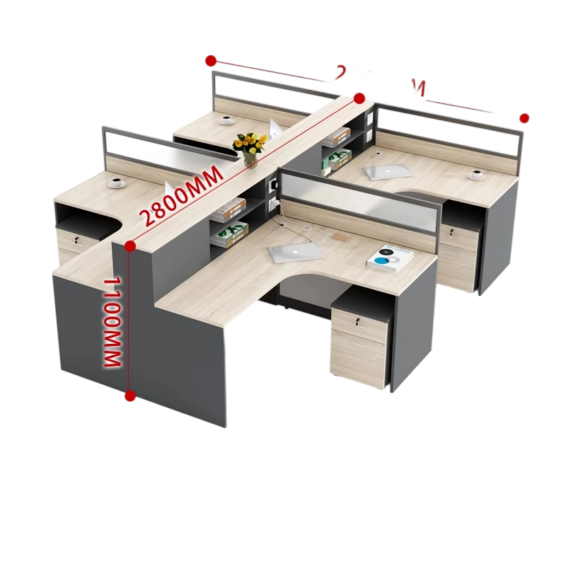 铭羽洋职员桌四人含柜套