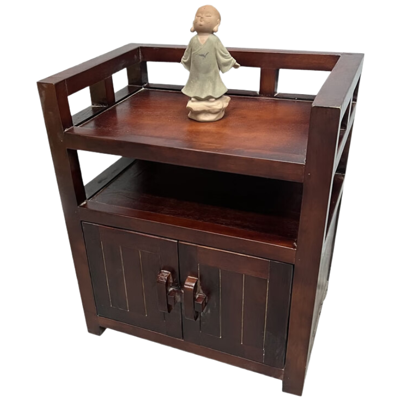 晋舰 茶台老船木茶桌椅组合中式家具功夫小茶几茶艺茶具套装一体茶水柜