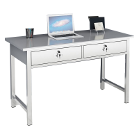 筑亮 不锈钢办公桌 140*70*75cm二斗 张