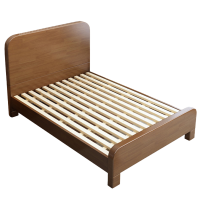 班龙实木床1.35米胡桃色张