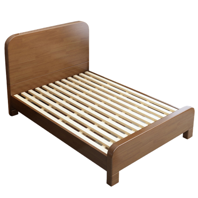 班龙实木床1.35米胡桃色张