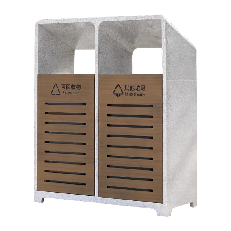 圣承启 户外垃圾桶 双桶个