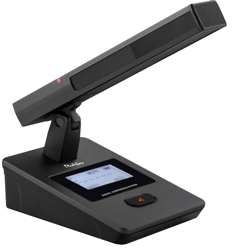 润普Runpu会议音频系统专业无线手拉手代表单元桌面方管短杆麦克风话筒RP-S-WX9200D