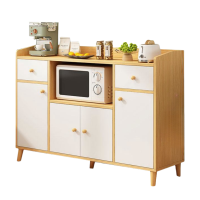 宜掌柜木质储物收纳柜四门两抽个