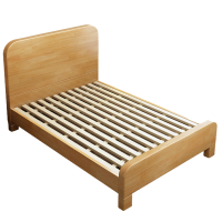 班龙床1.35米+床垫原木色套