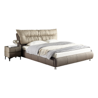 慕思旗舰店真皮床现代简约床主卧互不打扰双人床内嵌高奢卧室大床流光内嵌款 BCW1-105-J