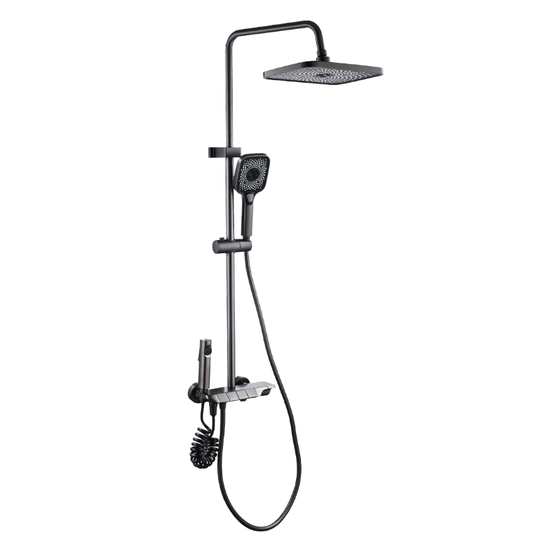 蔚珺牌高端全铜按键枪灰淋浴花洒WJ-8670个