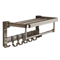 毛巾架免打孔卫生间置物架一体架子墙上挂架厕所洗澡间浴室浴巾架