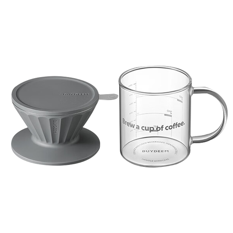 北鼎冲咖啡套装高硼硅玻璃便携咖啡滤杯饮品杯(颜色随机)