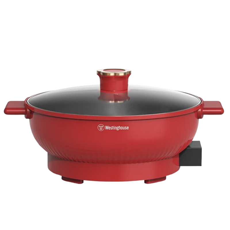西屋电火锅5L一机多能旋钮调温不沾涂层工艺电火锅WHG-1501B