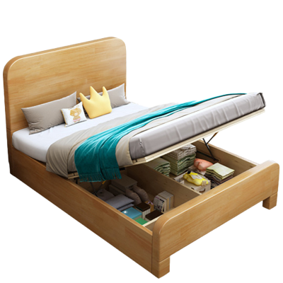 班龙公寓床1.35*2.0米原木色张