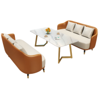 悦兴诚会客沙发组合170*62*75cm(3+3+茶几)套