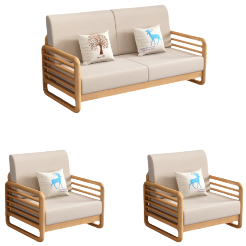 铭思达实木沙发1+1+2套