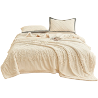 昕蓝梦 提花牛奶绒加厚毛毯午休盖毯 200*230cm 条