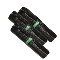 信森洛 加厚抽绳垃圾袋黑色 45*50cm*15只*5卷/包