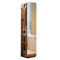 阿斯卡利(ASCARI)木全身镜落地镜家用卧室可旋转移动穿衣镜带挂衣架一体试衣镜子